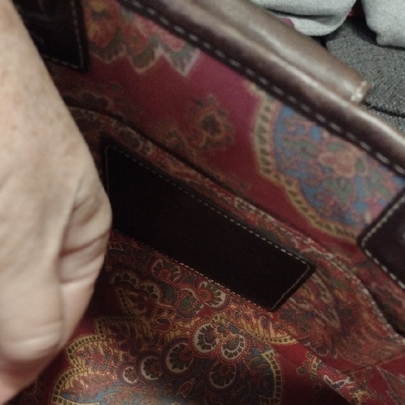 BRIGHTON Tan and Brown Tote Bag with Textured Design - Picture 5 of 7